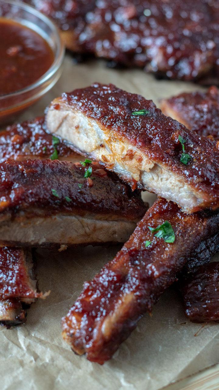 Inside of juicy ribs.