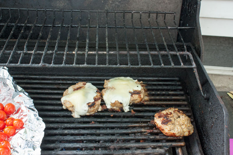 turkey burgers on the grill