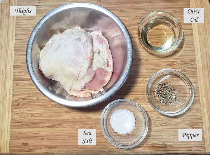 ingredients used to make air fried chicken.
