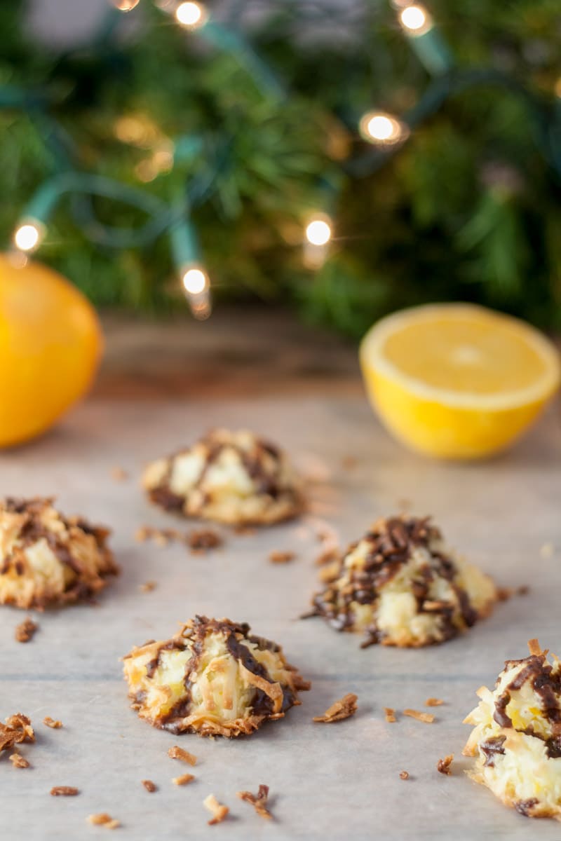 coconut macaroons on waxed paper for July 4th recipe