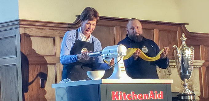 chefs doing presentation at media event