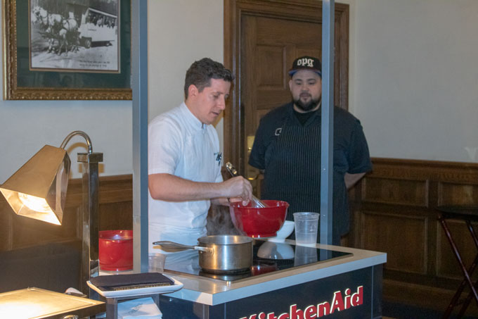 chefs doing presentation at media event
