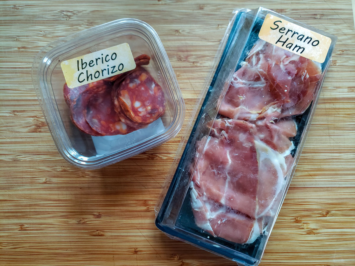 Packaged of specialty meats.