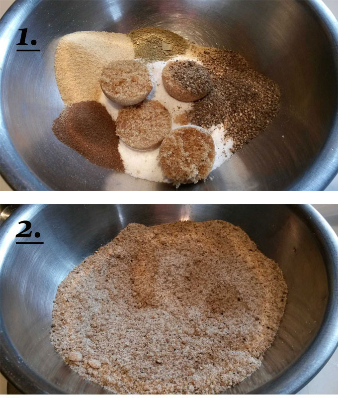 All ingredients in bowl. Mixed up well.
