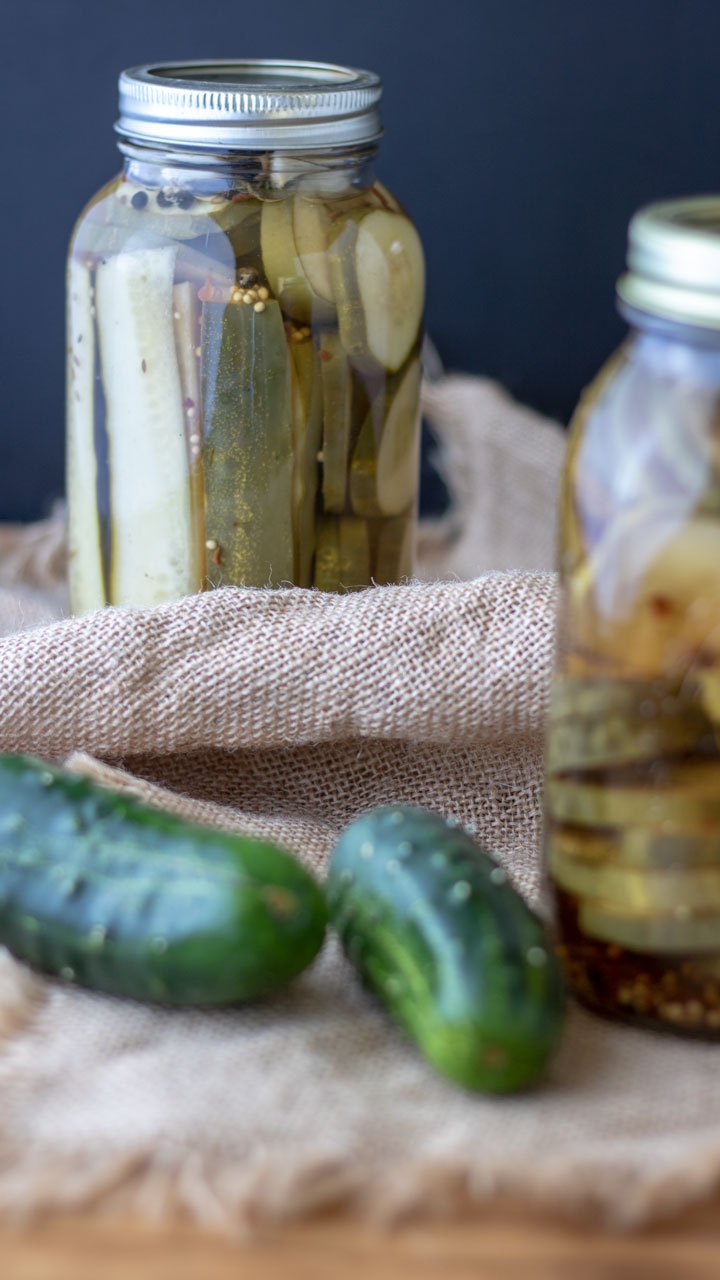 Jar of kosher dills
