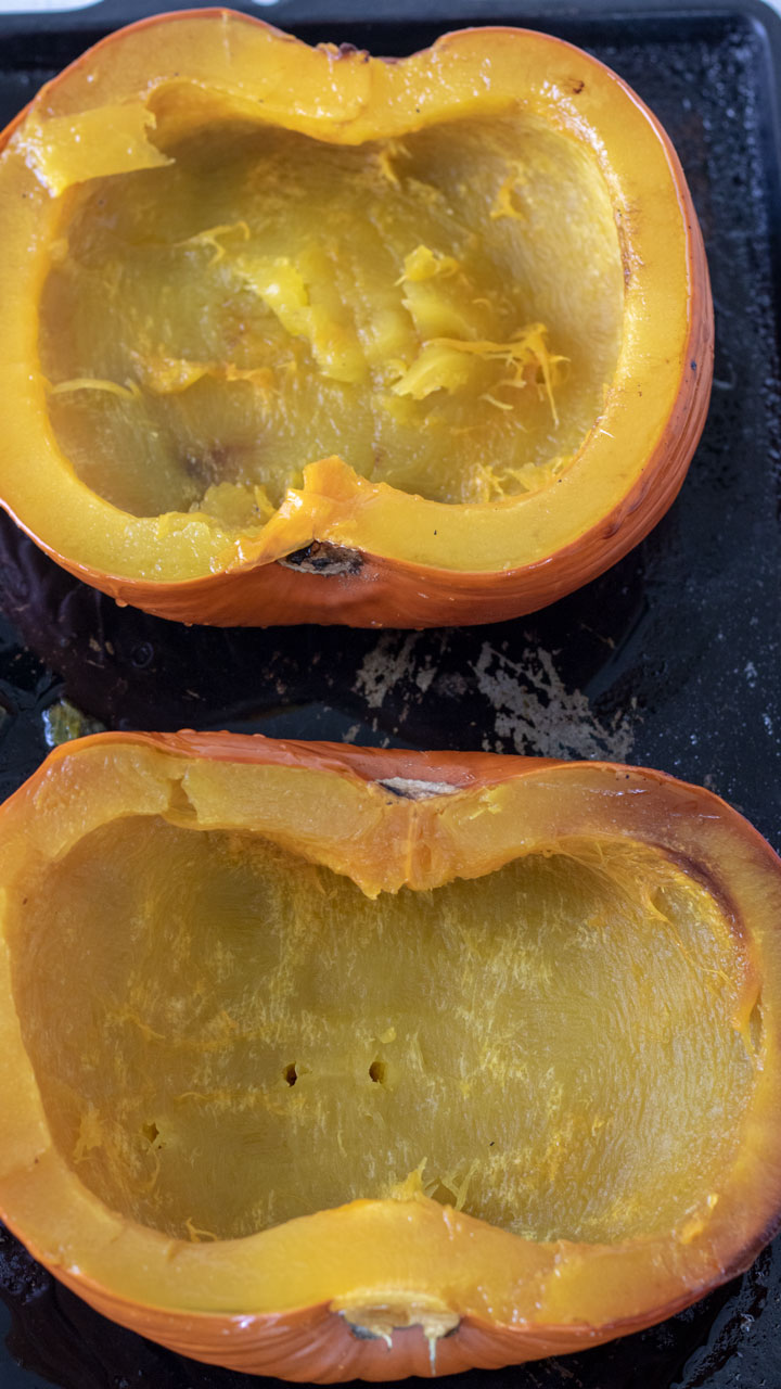Inside of cooked pumpkins.