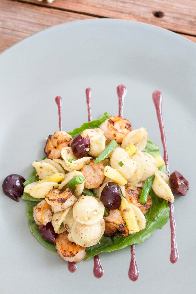 Grilled Shrimp Pasta Salad Garlic Scape Pesto1