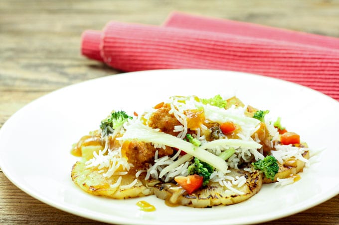 sweet and sour chicken with pineapple, broccoli and bamboo shoots sweet and sour chicken with pineapple, broccoli and bamboo shoots