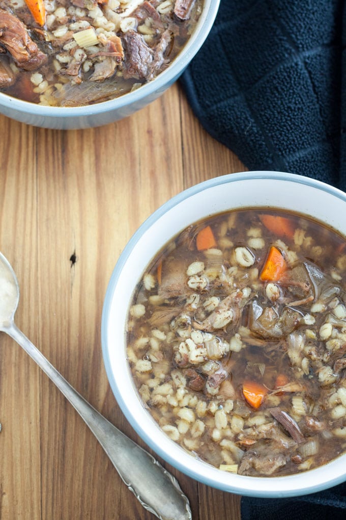 Brothy deer soup
