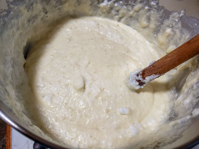 Batter mixed up.