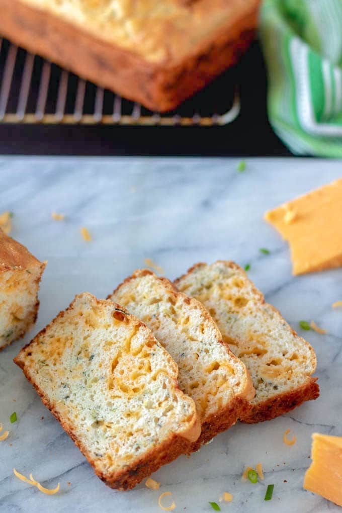 cheese bread with cheese wedges