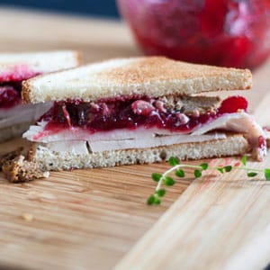 This turkey sandwich is great for leftovers