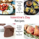 collage of recipes for valentine's day