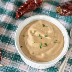 chipotle-aioli in white bowl
