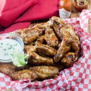 basket of wings.