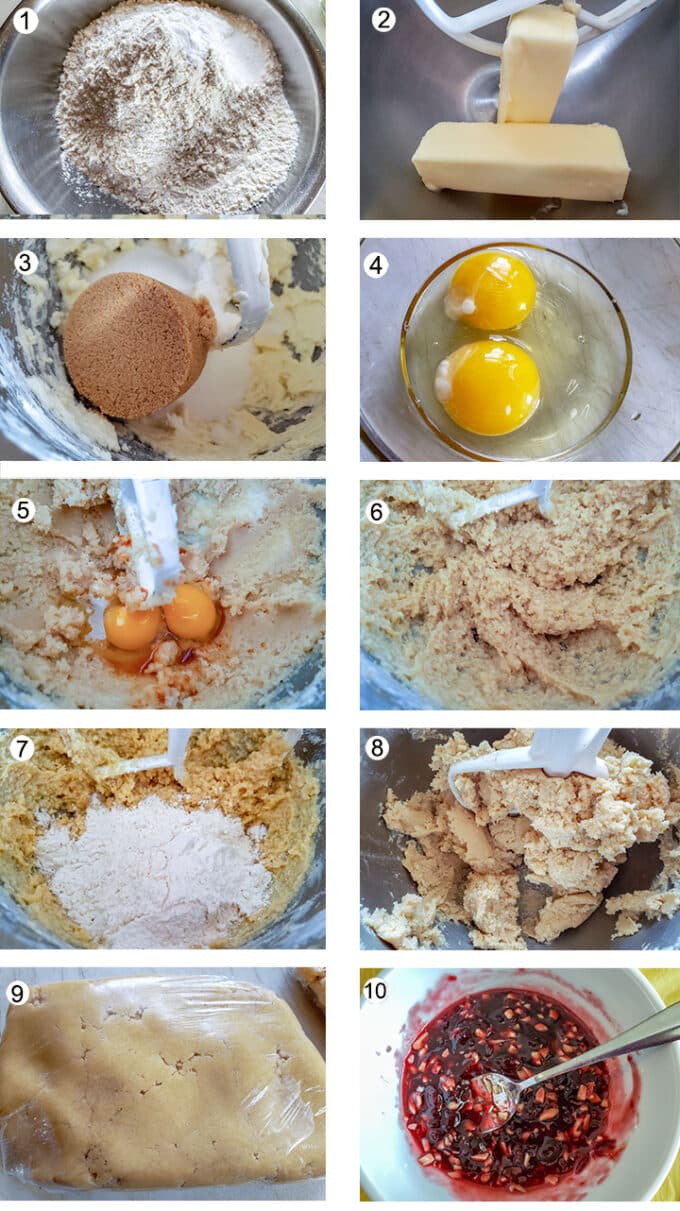 Collage of photos showing steps to make these cookies. See recipe for details.
