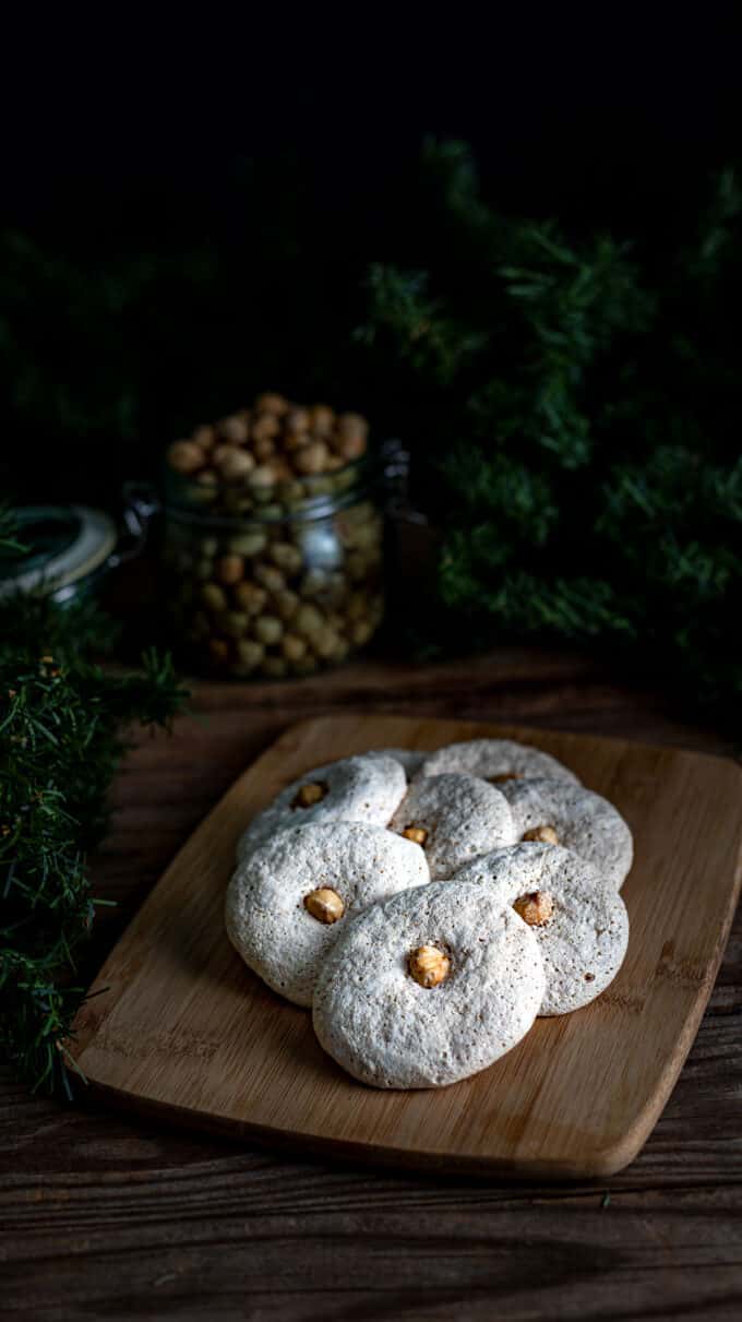 Dark and moody photo with highlighted cookies in center.