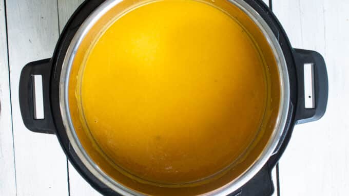 Blended soup in Instant Pot.