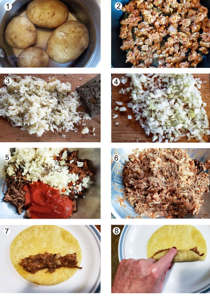 Step by photos for how to make it. See details in recipe below.