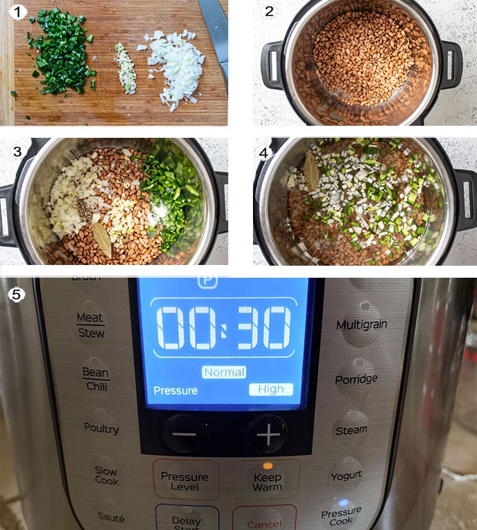 Instant pot instructions. See recipe below for details.