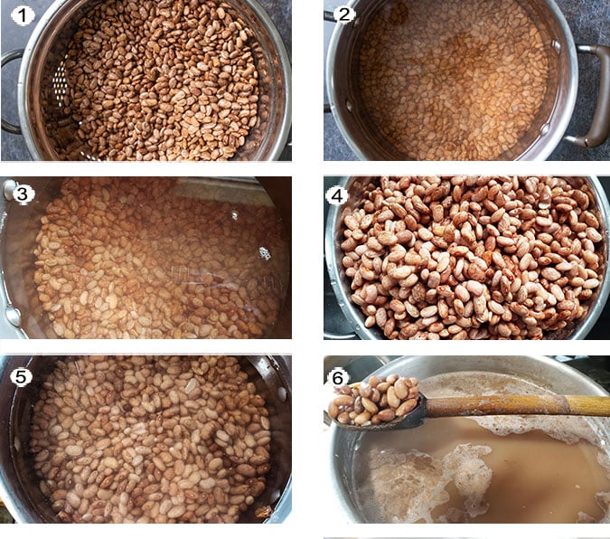 How to cook the beans step by step process photos. See details in recipe below.