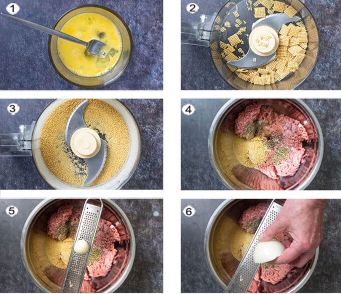 Step by step photos for meatballs. See recipe below for details.
