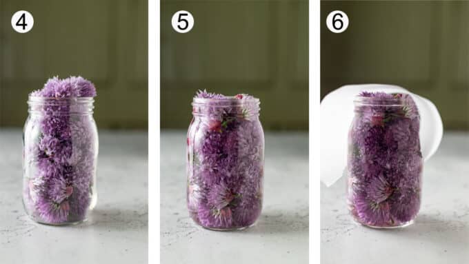 How to set up vinegar process collage. See details in recipe below.