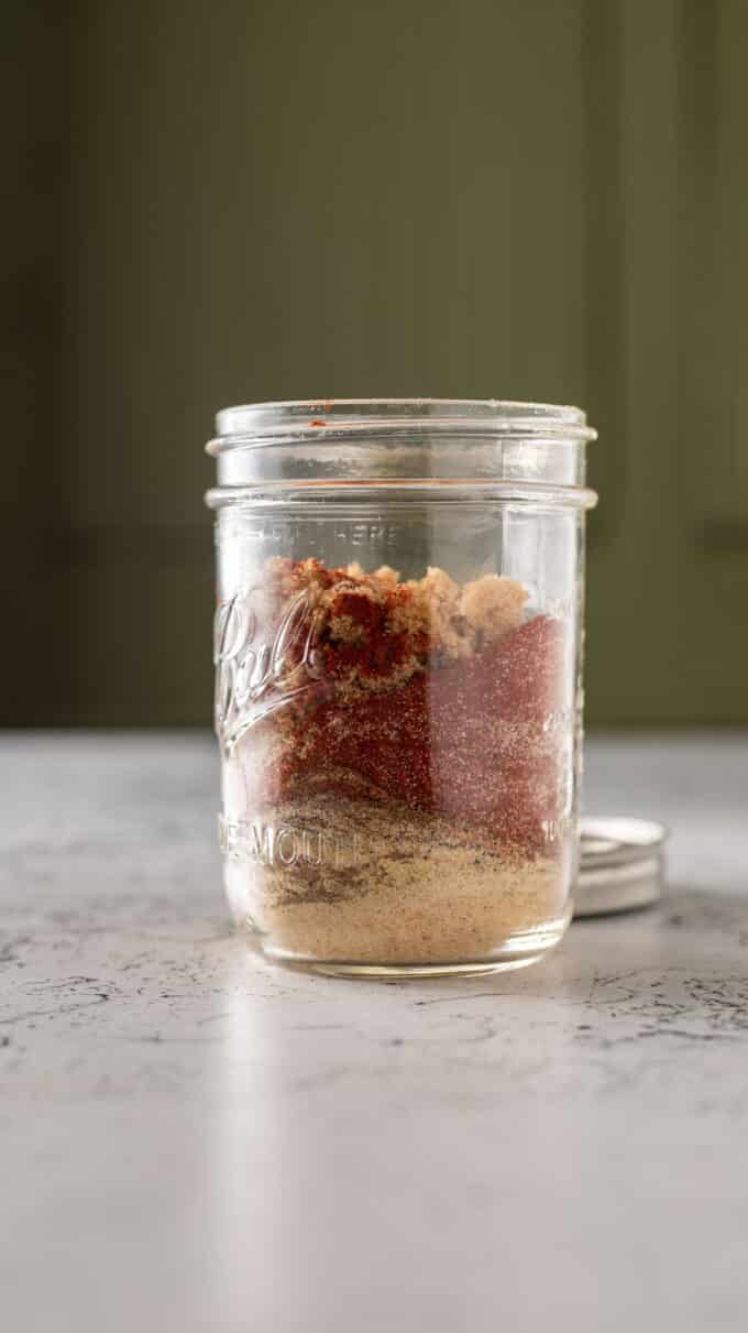 All ingredients added to jar.