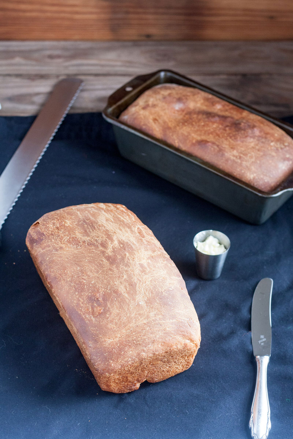 Whole loaves of brioche.