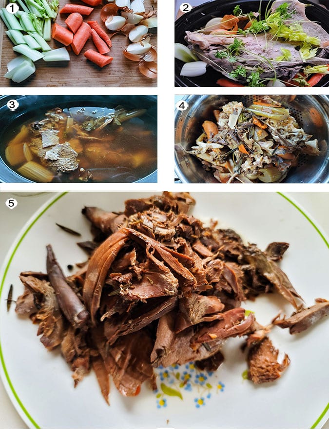 Step by step photos for making bone broth. See recipe below for details.