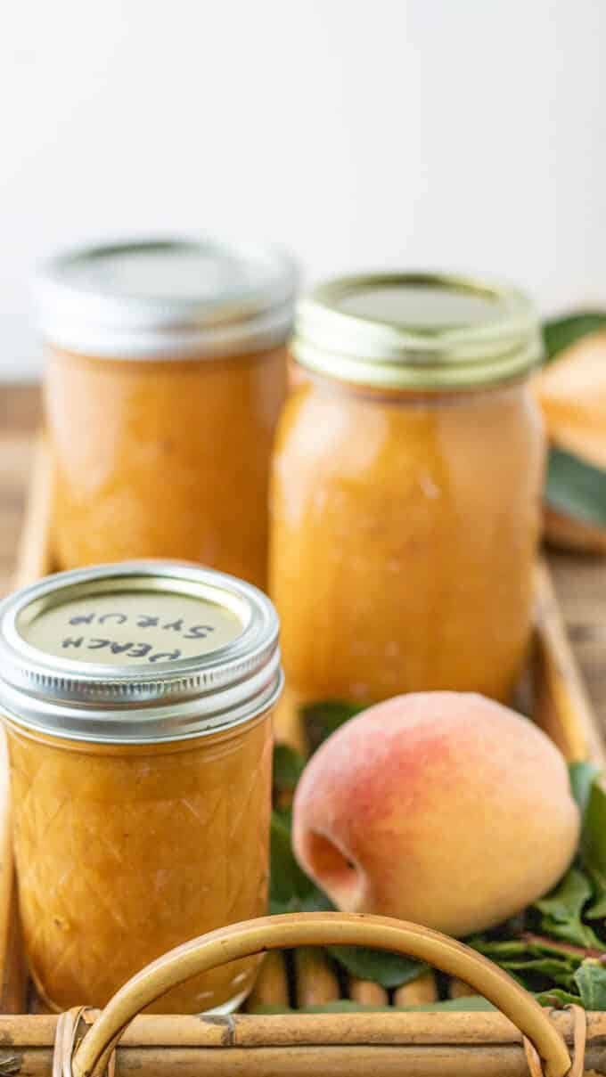 Jars assembled in basket.