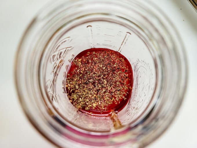 All ingredients in jar.