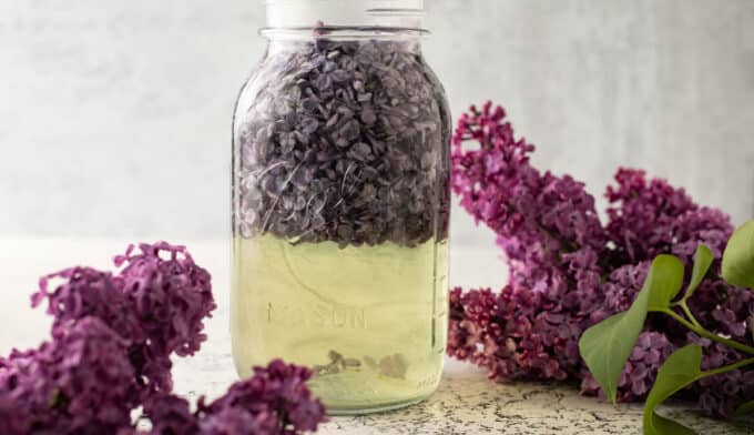 Water added to blossoms.