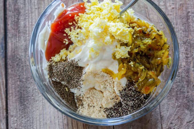 All ingredients added to bowl.