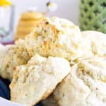 Pile of drop biscuits.