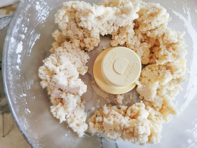 Water added to make the pie crust.