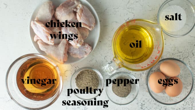 Smoked chicken wings ingredients. See details in recipe below.
