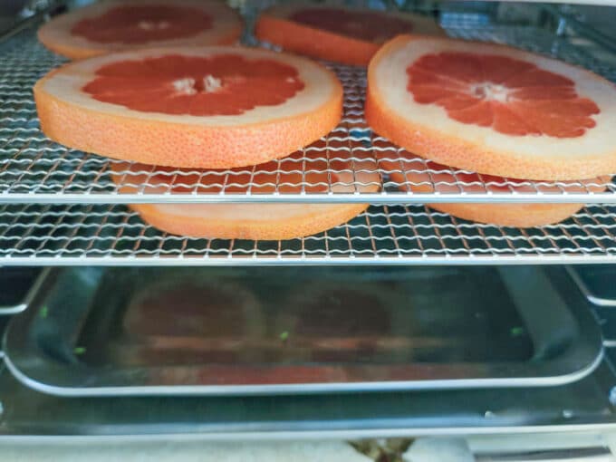 Racks slid into dehydrator.