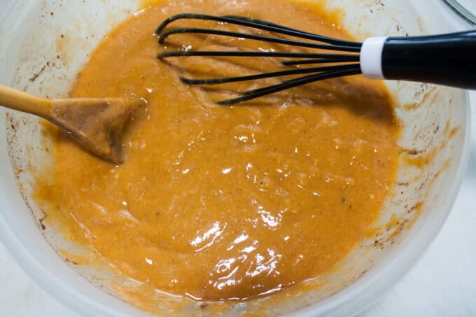 Mixed up pie filling. 