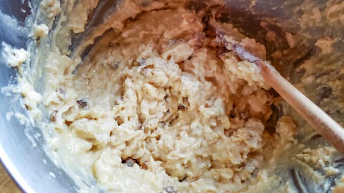 Dough mixed up win bowl.