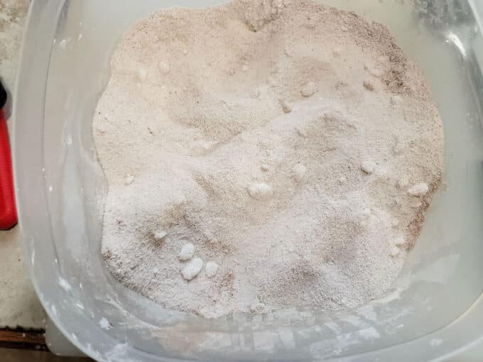 Mixed up sugar mixture.