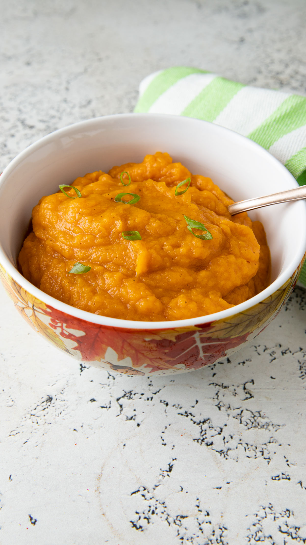 Fall bowl with squash purée.