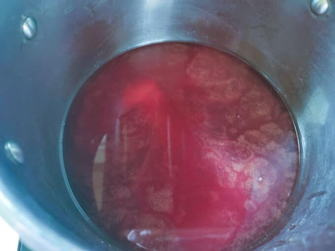 Juice added back to stockpot.