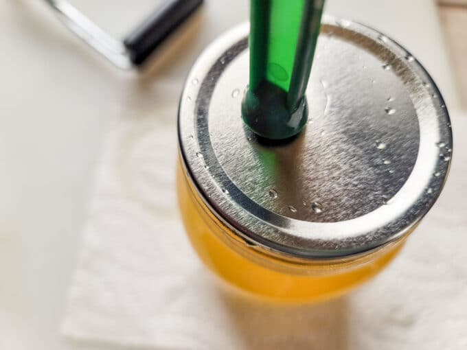 Magnetic lid lifter centering lid on jar