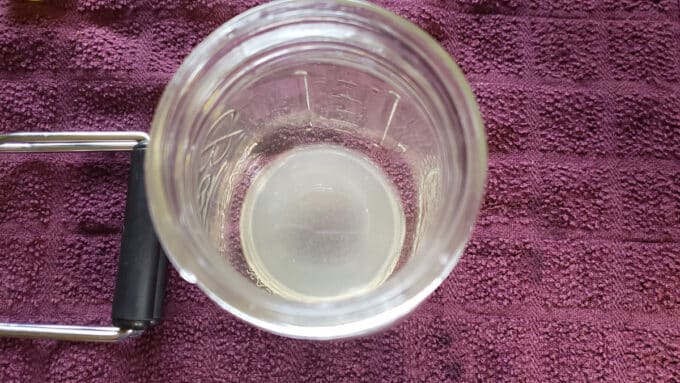 Lemon juice added to jar.