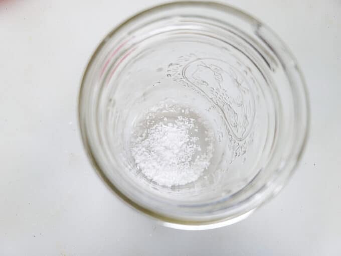 Salt added to jar.