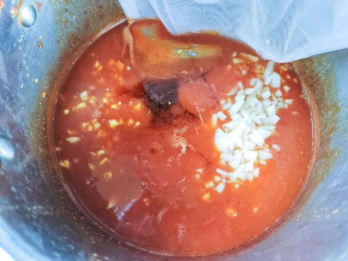 Ingredients added to juice.