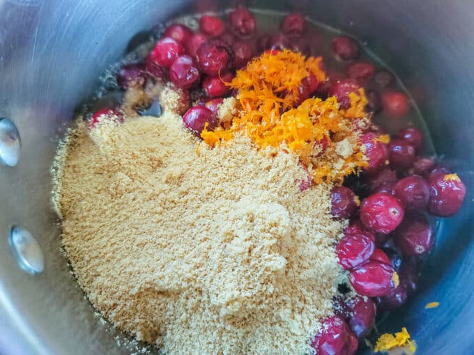 Add ingredient added to medium saucepan.