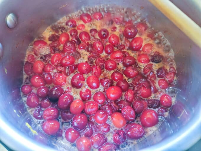 Ingredients brought to a boil.