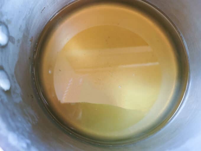 Tea in a large saucepan.